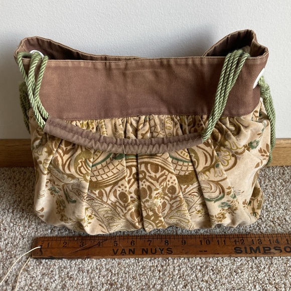 Monday Morning Studios Etsy Velvet Paisley Shoulder Bag Purse Boho Hippie - Picture 7 of 9